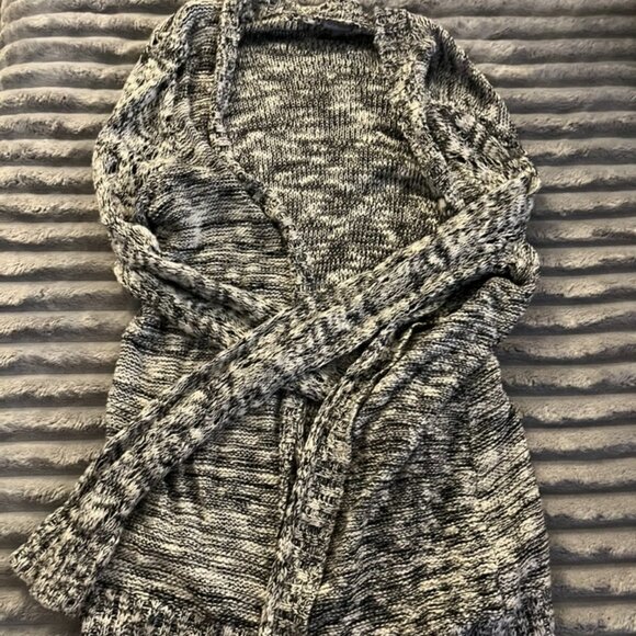 Charlotte Russe, knit cardigan, size M; black and white speckled - Picture 1 of 1